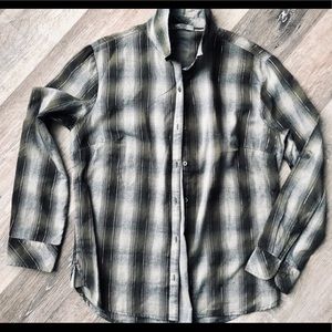 Plaid long sleeved button up